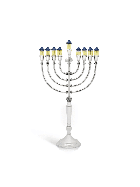 חנוכיית חנוכה פיליגרן קלאסית במיוחד מבית , מתנות לחנוכה ,